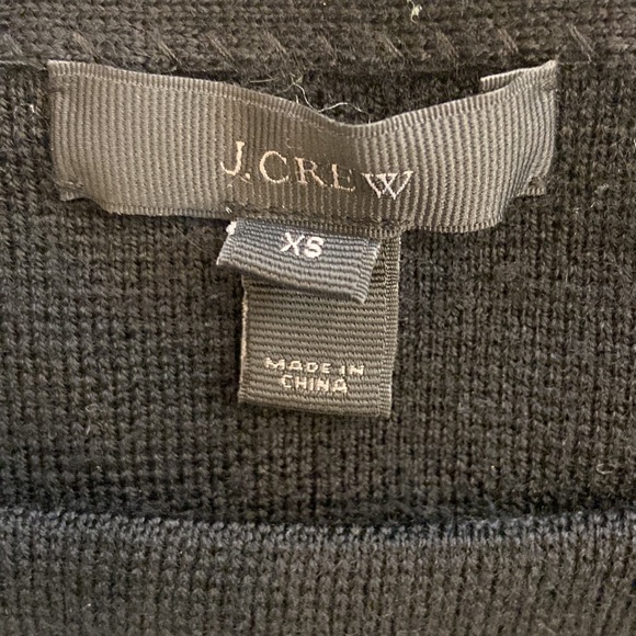 Jcrew 100% Merino Wool Sweater w/ Leather Pockets, Sz XS - Picture 2 of 7